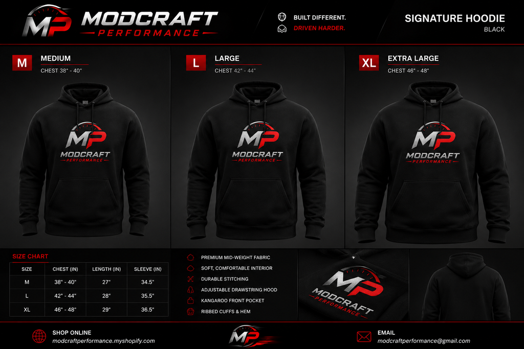 ModCraft Performance Signature Pullover Hoodie - Black