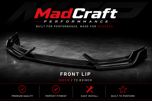 MadCraft Performance BLZ Style LED Front Lip Kit – Carbon Fiber Style
