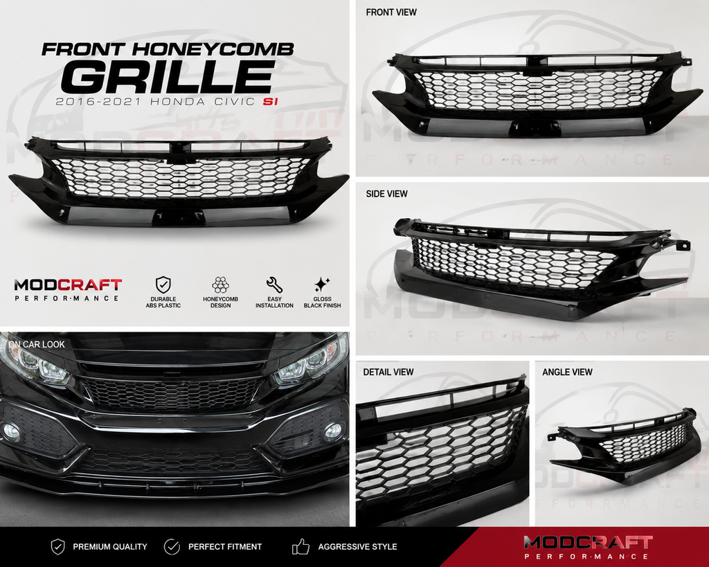 2016-2021 Honda Civic Gloss Black

Honeycomb Sport Front Grille | Sedan, Coupe & Hatchback